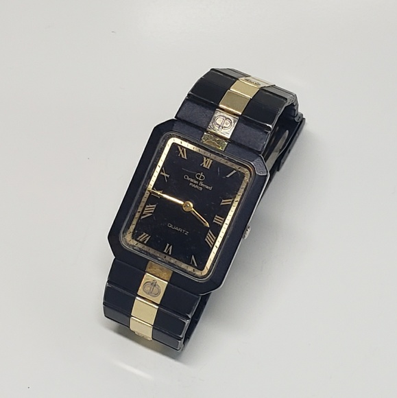 vintage CHRISTIAN BERNARD black & gold tone watch - Picture 7 of 7